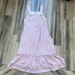 Pink Button-Down Sleeveless Dress EUC